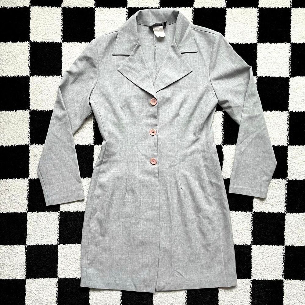 Vintage Long Grey Blazer M